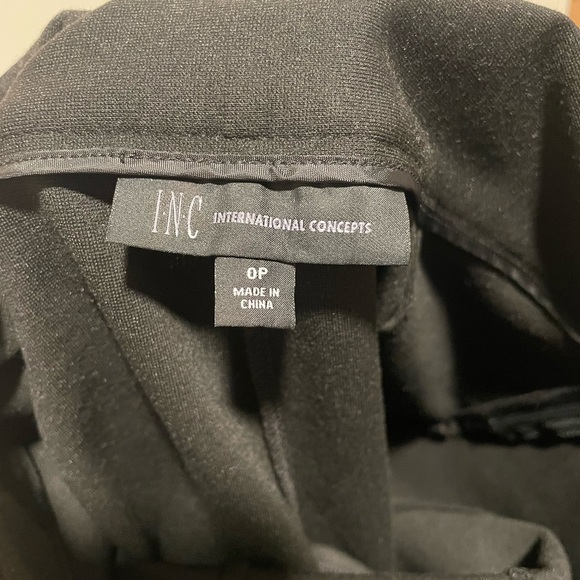 I.N.C  Womens Split Grommeted Casual Wide Leg Pants, black, SZ 0P, NWOT - Picture 4 of 4